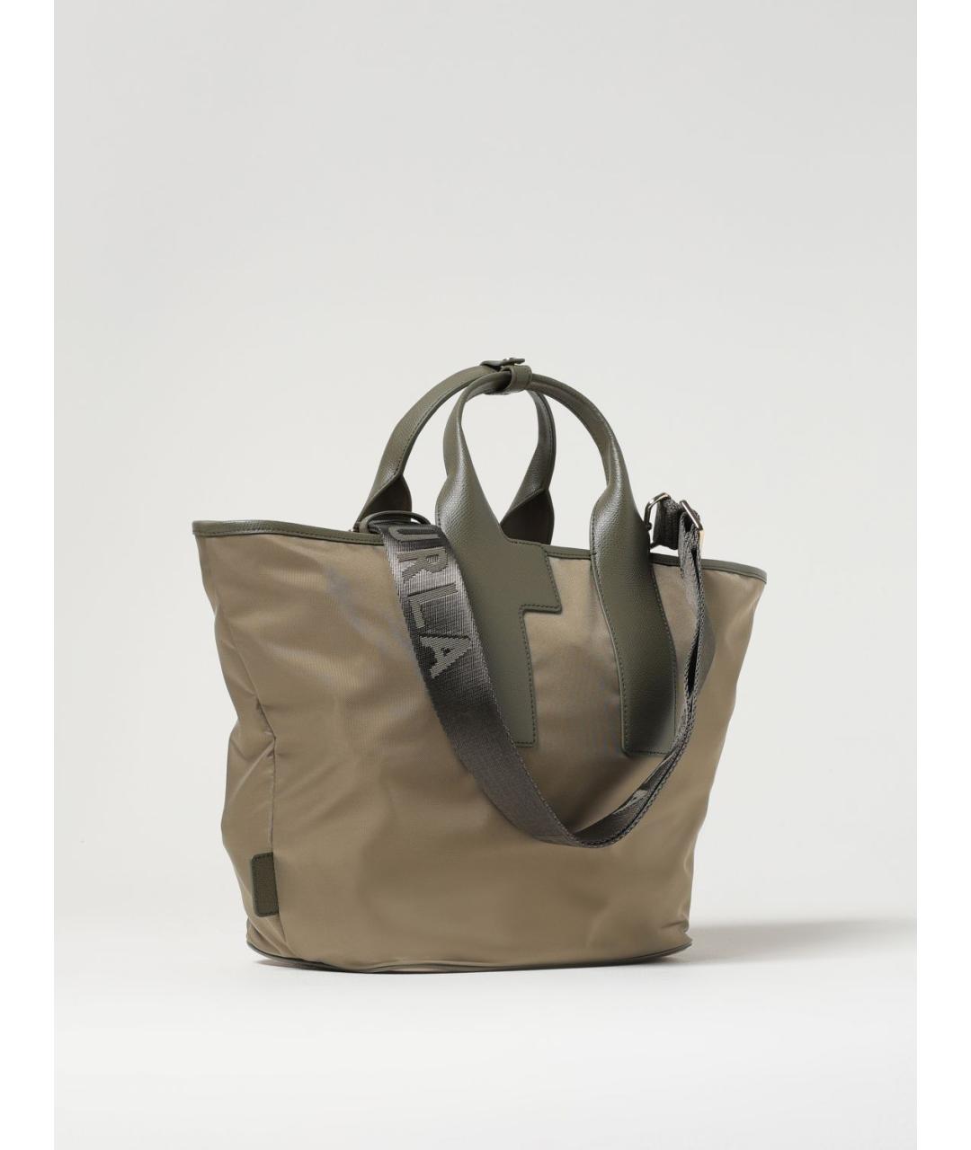 FURLA Хаки синтетическая сумка тоут, фото 2