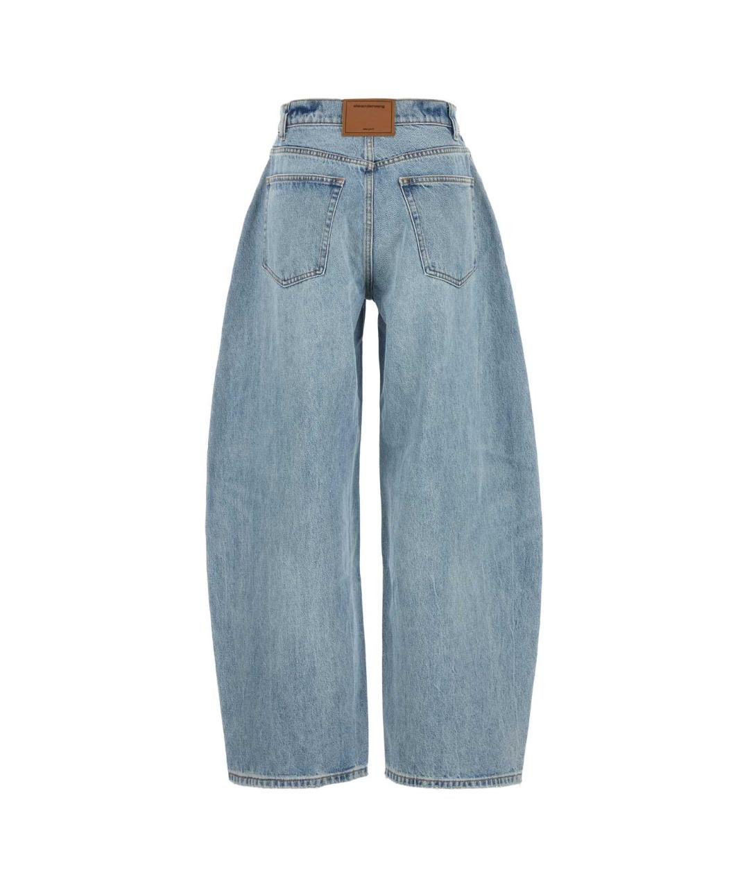 ALEXANDER WANG Голубые хлопковые прямые джинсы, фото 2