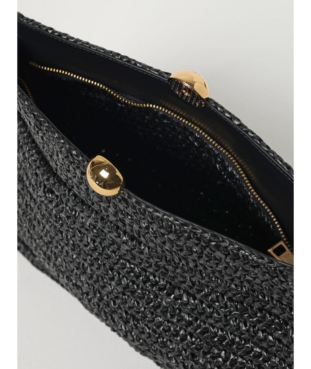 FURLA Черная пелетеная сумка через плечо, фото 3