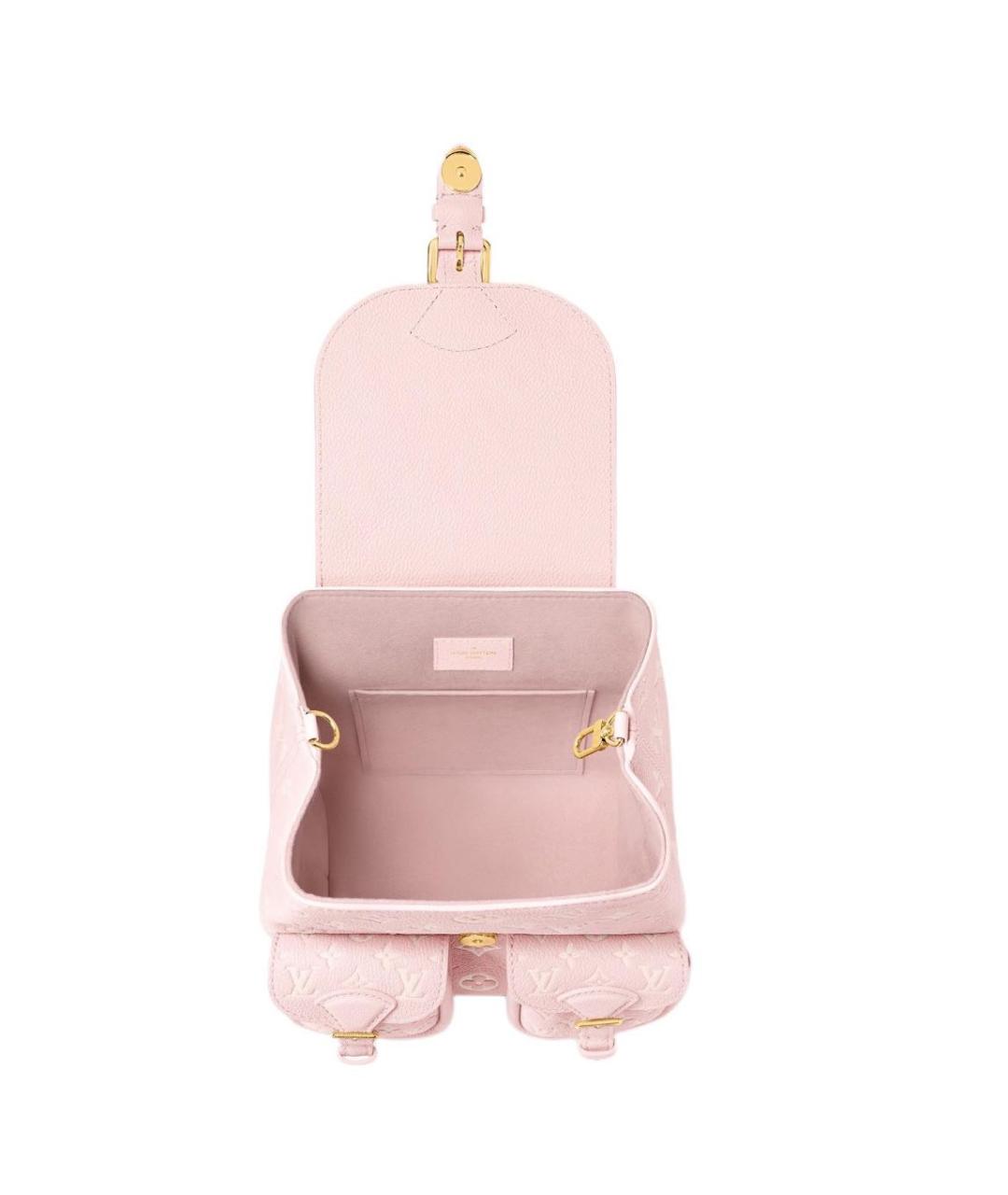 LOUIS VUITTON Розовый кожаный рюкзак, фото 4