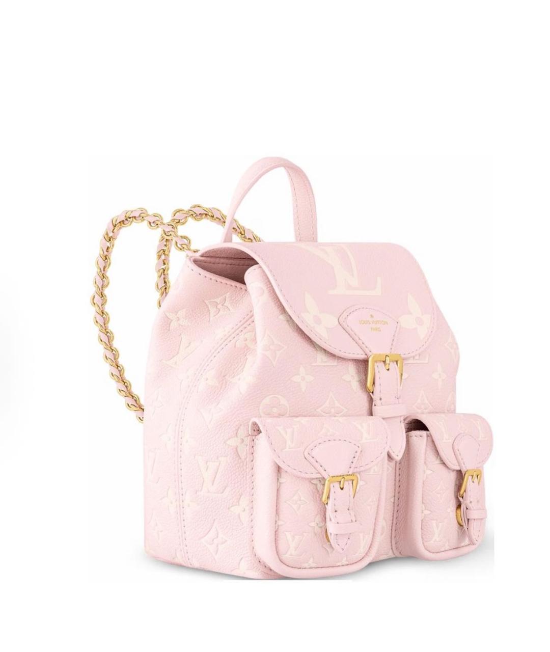 LOUIS VUITTON Розовый кожаный рюкзак, фото 3