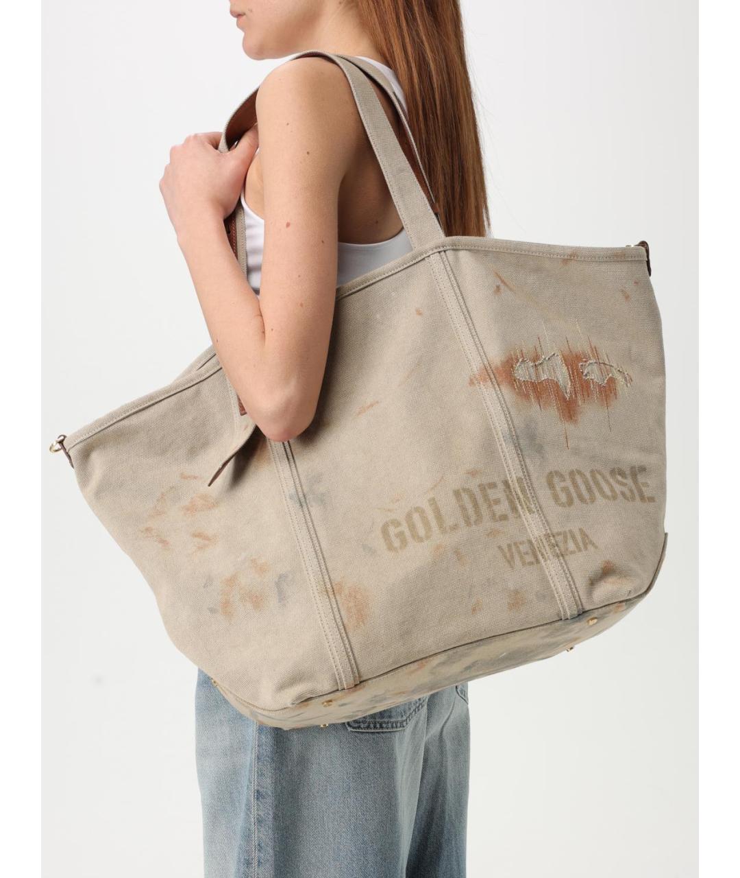 GOLDEN GOOSE DELUXE BRAND Серая сумка тоут, фото 3