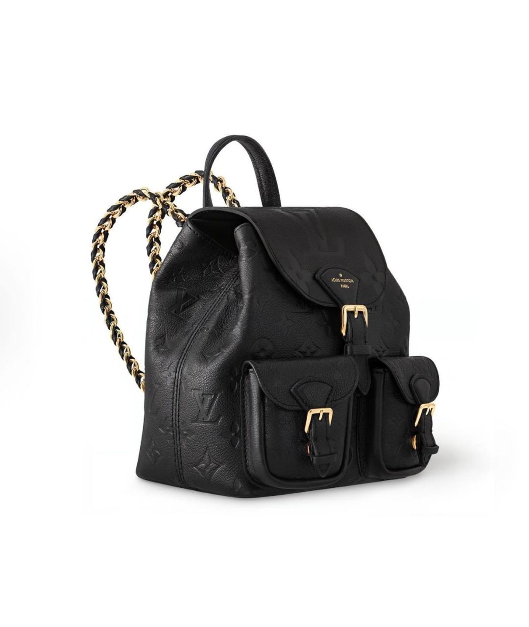 LOUIS VUITTON Черный кожаный рюкзак, фото 2