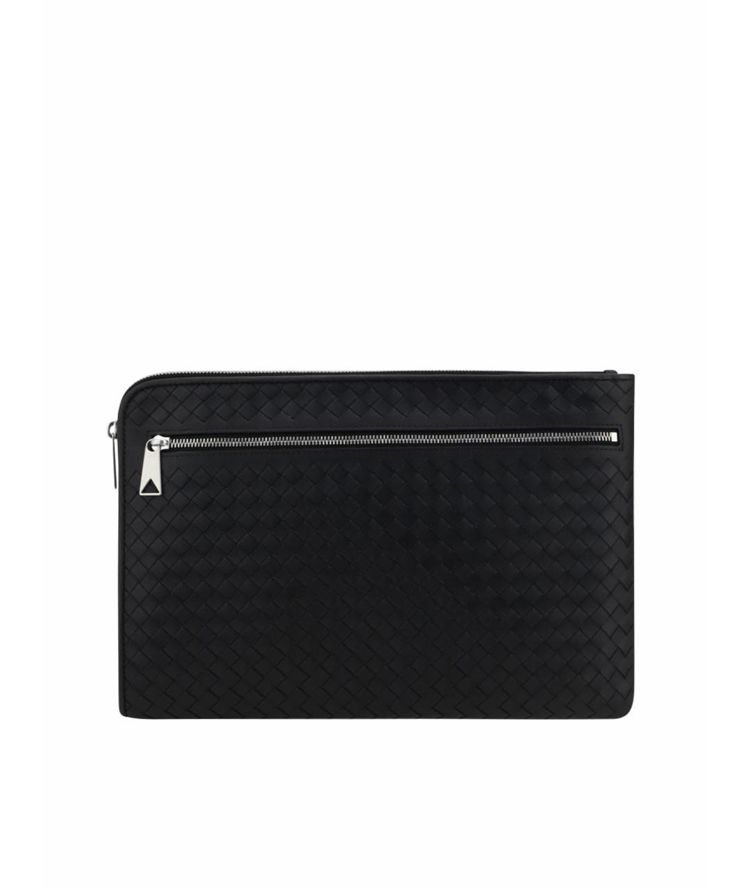 BOTTEGA VENETA Черная кожаная папка для документов, фото 1