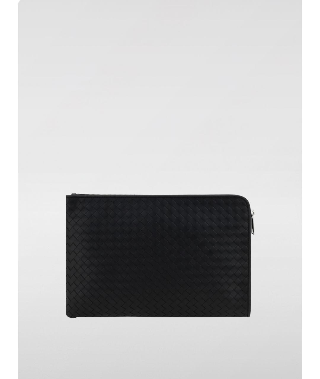 BOTTEGA VENETA Черная кожаная папка для документов, фото 2