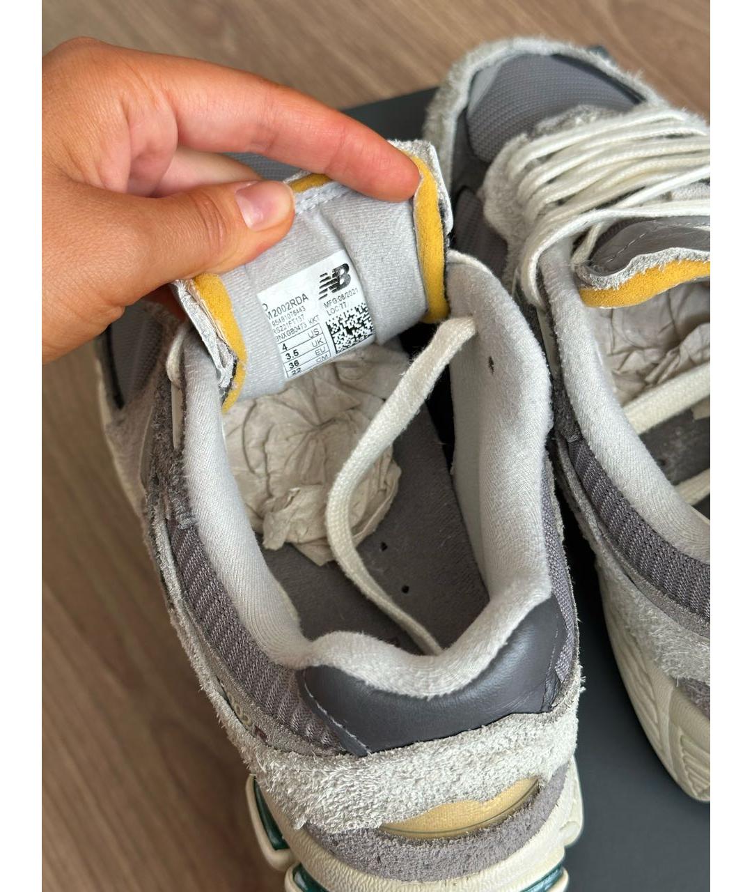 NEW BALANCE Серые замшевые кроссовки, фото 5