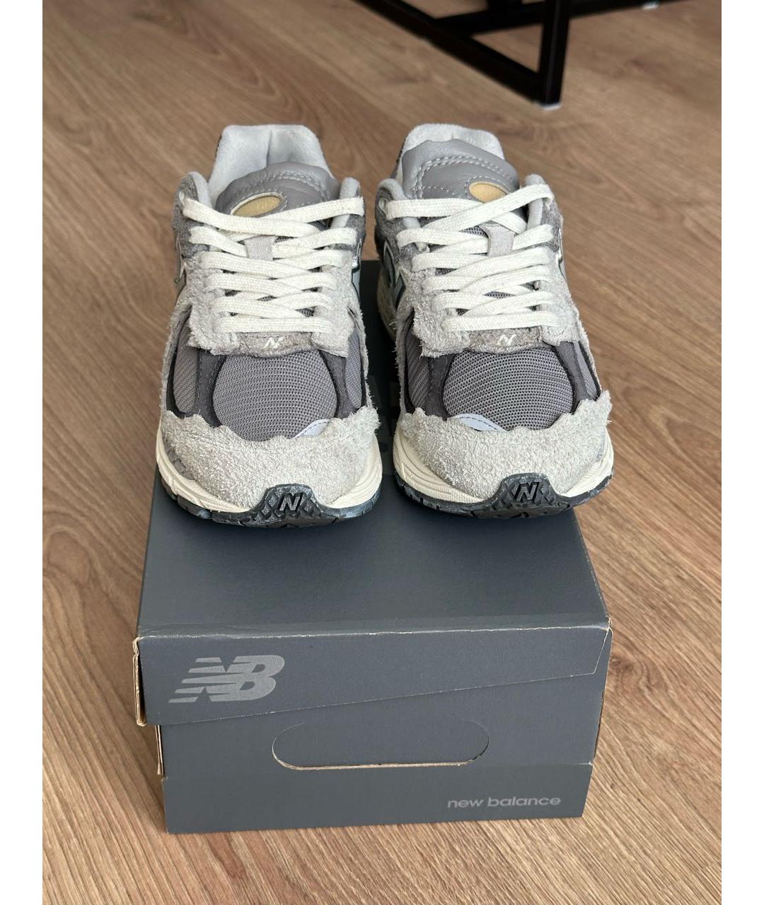 NEW BALANCE Серые замшевые кроссовки, фото 2