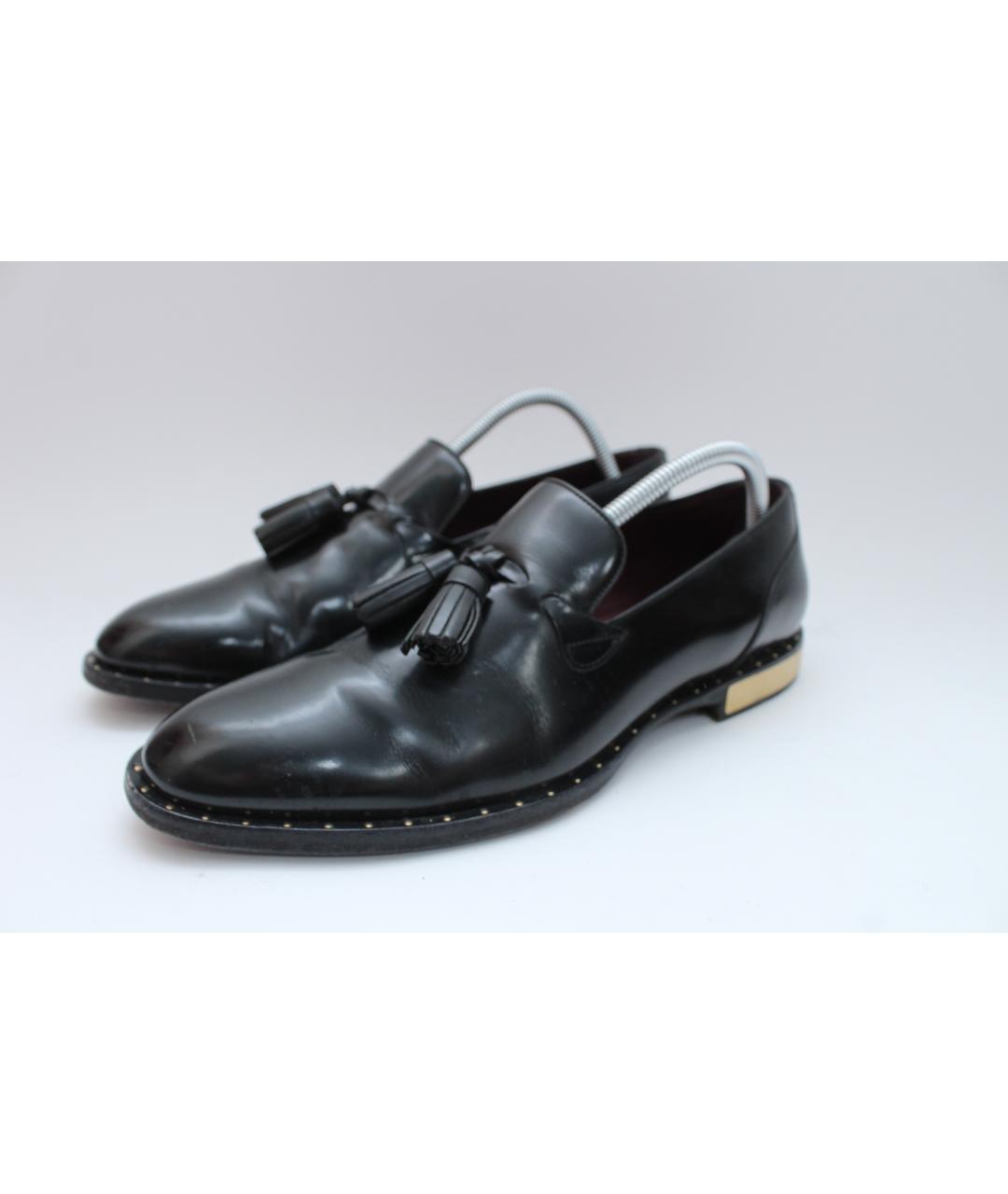 DOLCE&GABBANA Черные кожаные лоферы, фото 2