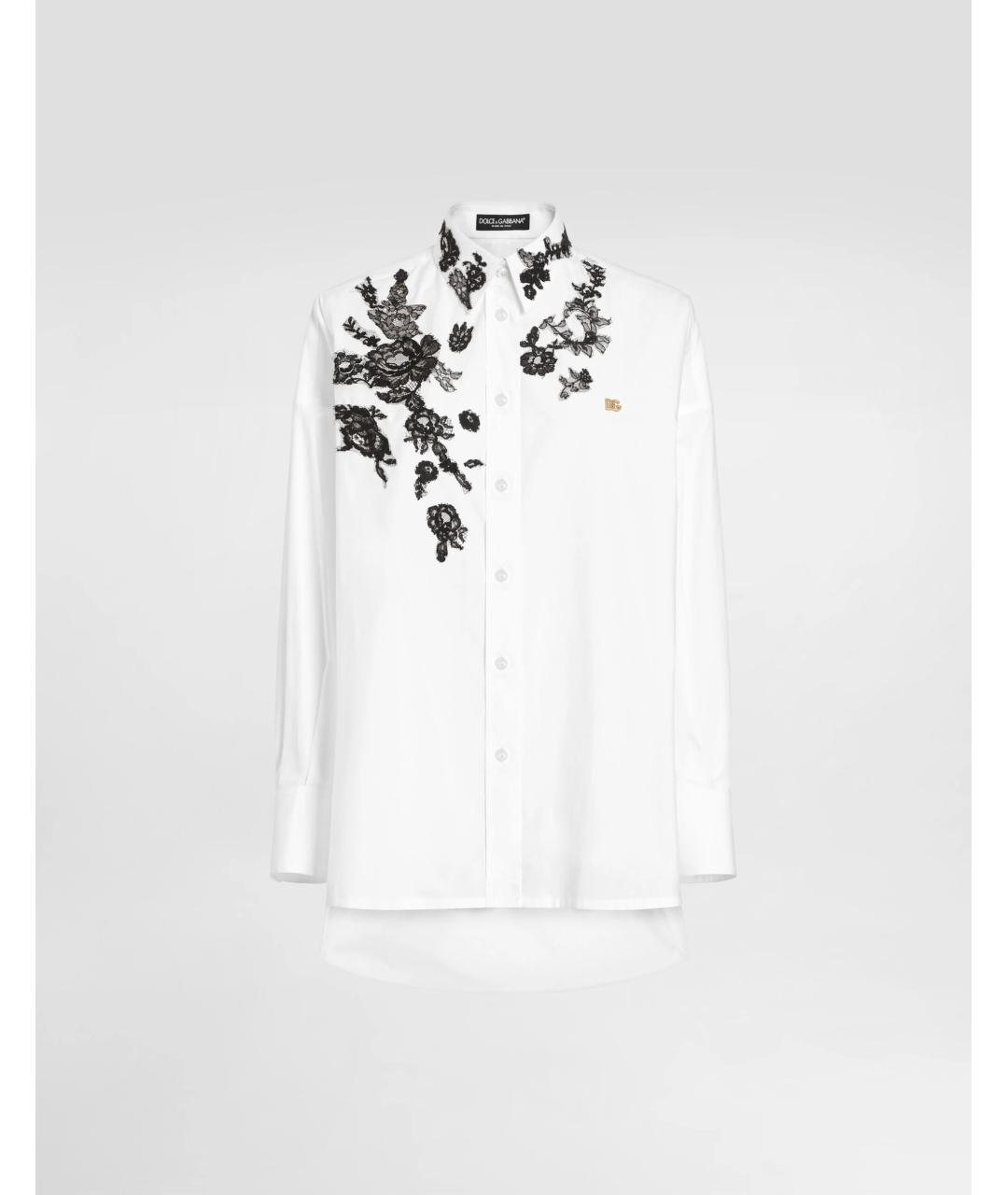 DOLCE&GABBANA Белая хлопковая рубашка, фото 7