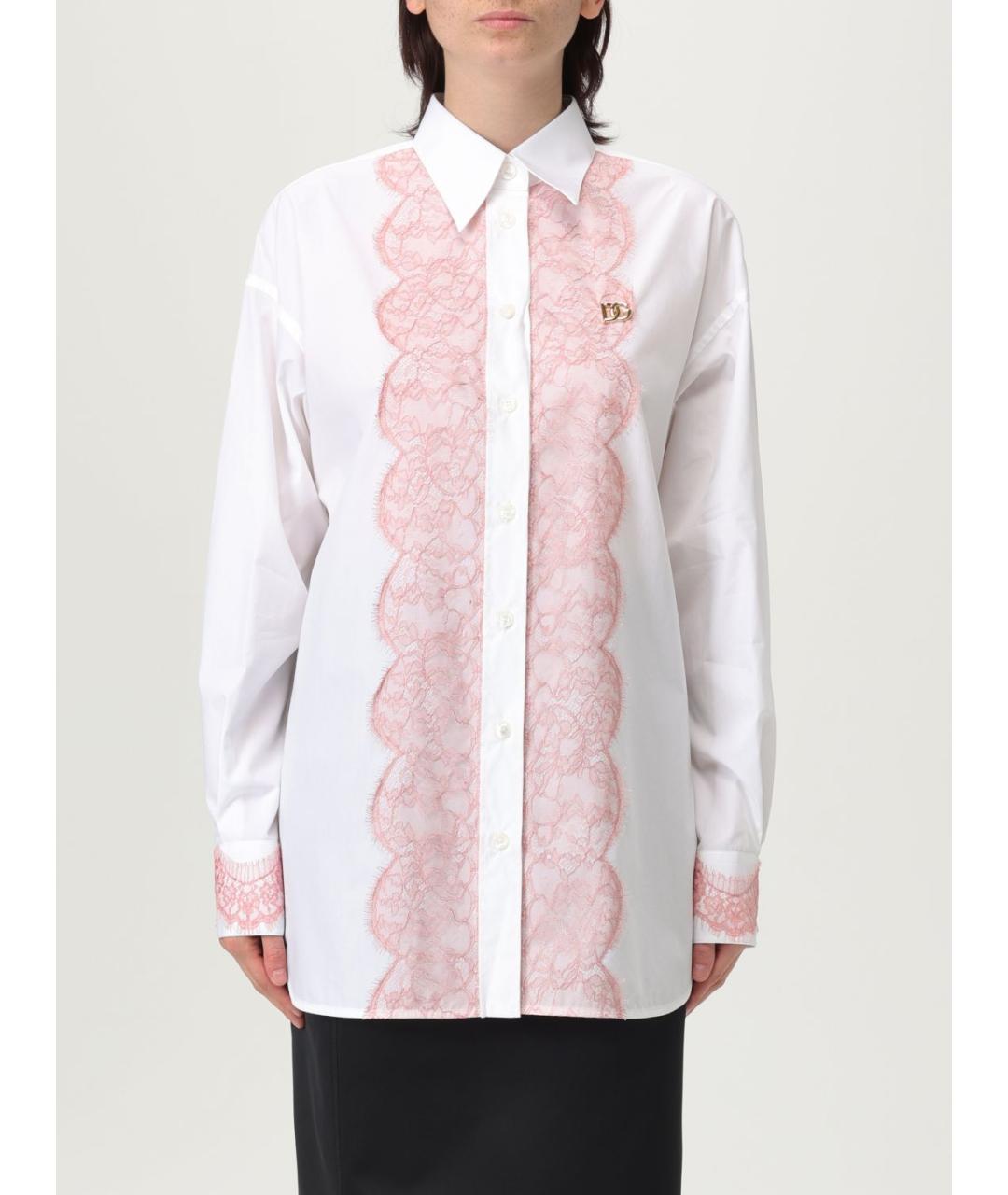 DOLCE&GABBANA Белая хлопковая рубашка, фото 2