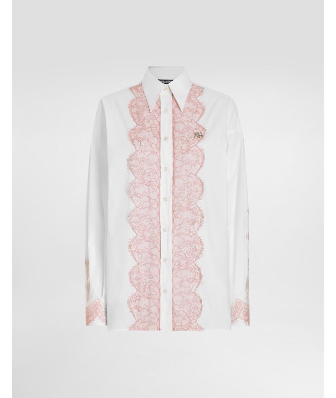 DOLCE&GABBANA Белая хлопковая рубашка, фото 7