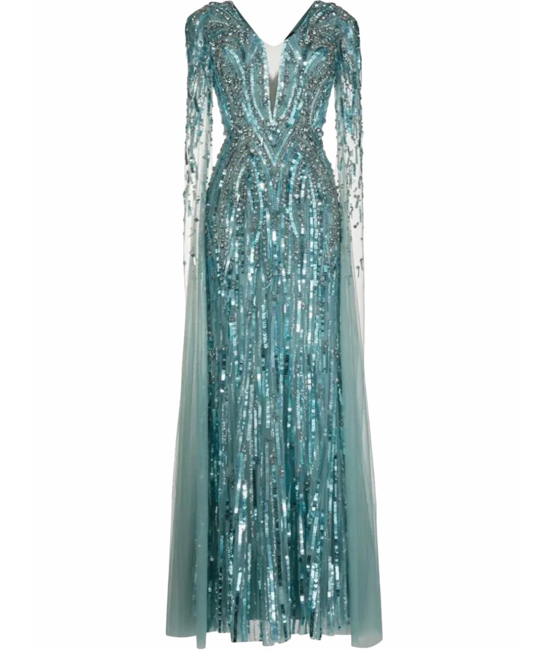 JENNY PACKHAM Голубое вечернее платье, фото 1