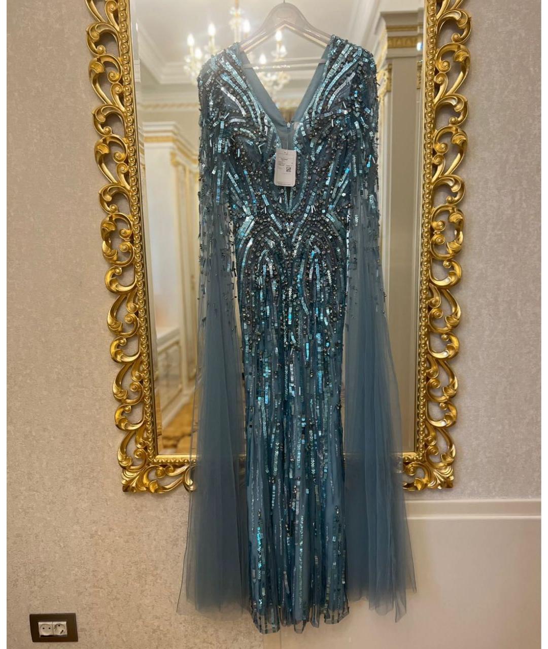 JENNY PACKHAM Голубое вечернее платье, фото 2