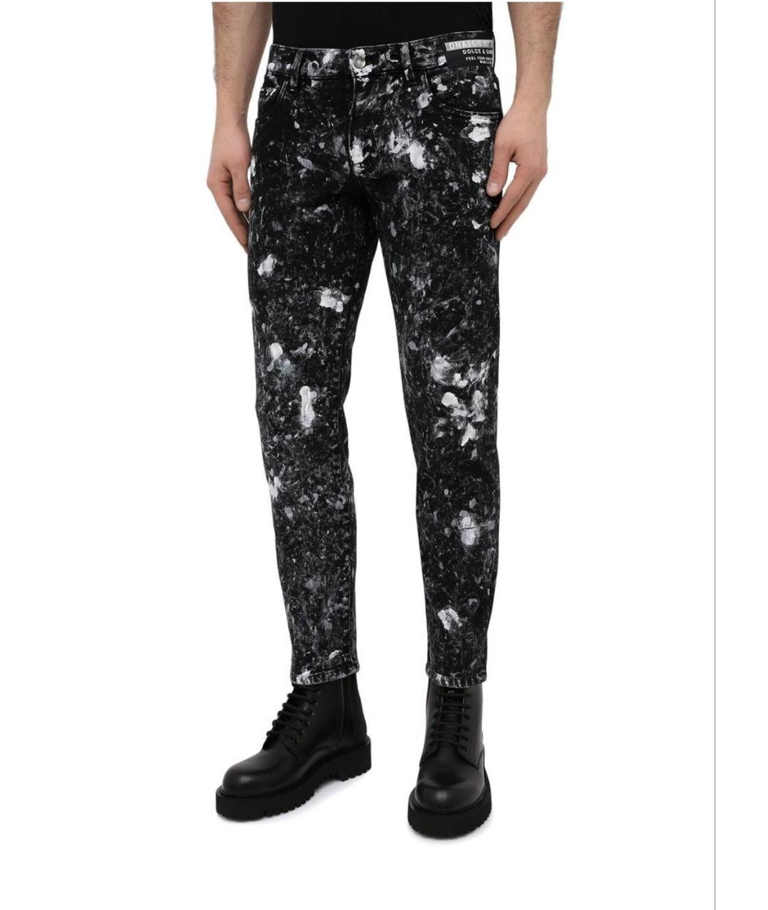 DOLCE&GABBANA Черные хлопко-эластановые джинсы скинни, фото 2