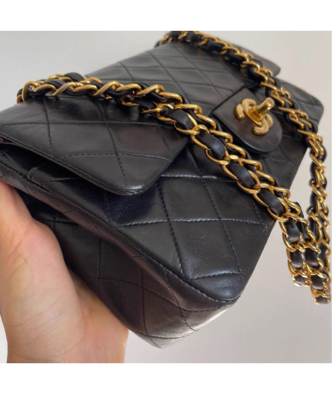 CHANEL Черная кожаная сумка тоут, фото 6