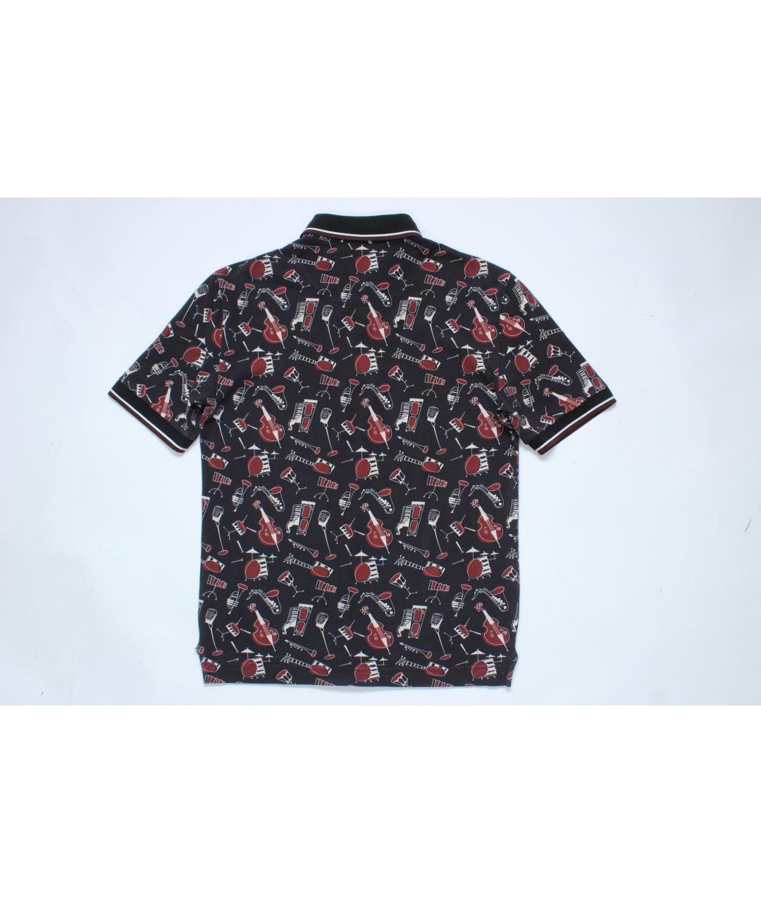 DOLCE&GABBANA Мульти хлопковое поло с коротким рукавом, фото 8