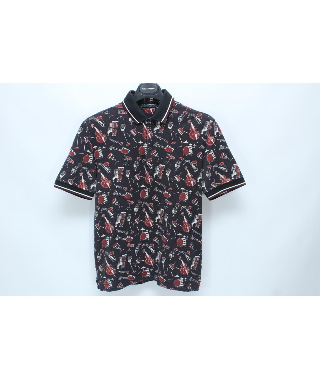DOLCE&GABBANA Мульти хлопковое поло с коротким рукавом, фото 10