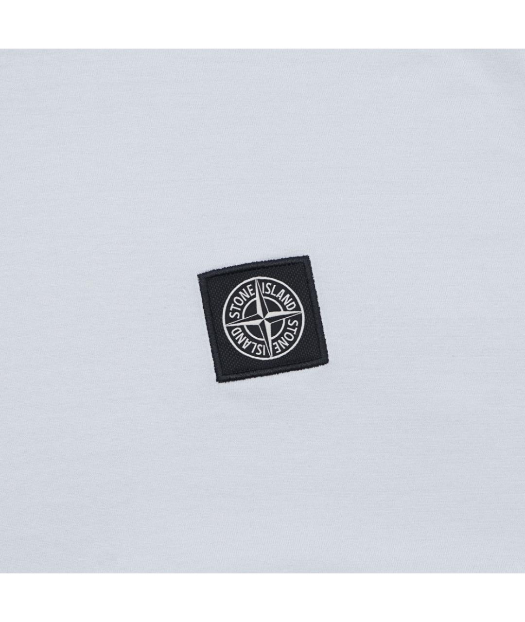 STONE ISLAND Голубая хлопковая футболка, фото 3