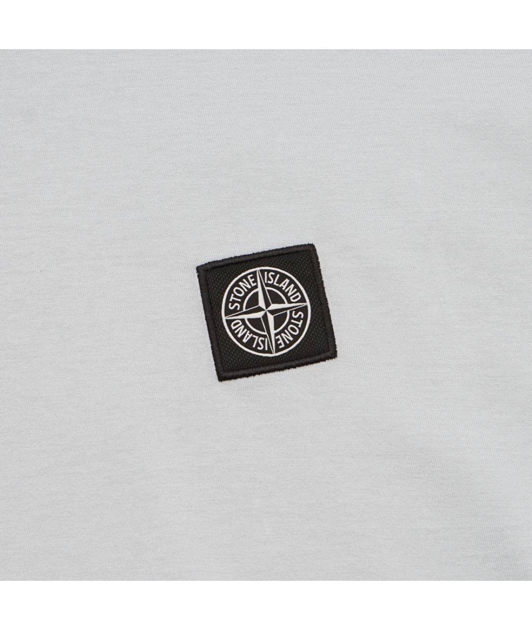 STONE ISLAND Серая хлопковая футболка, фото 3
