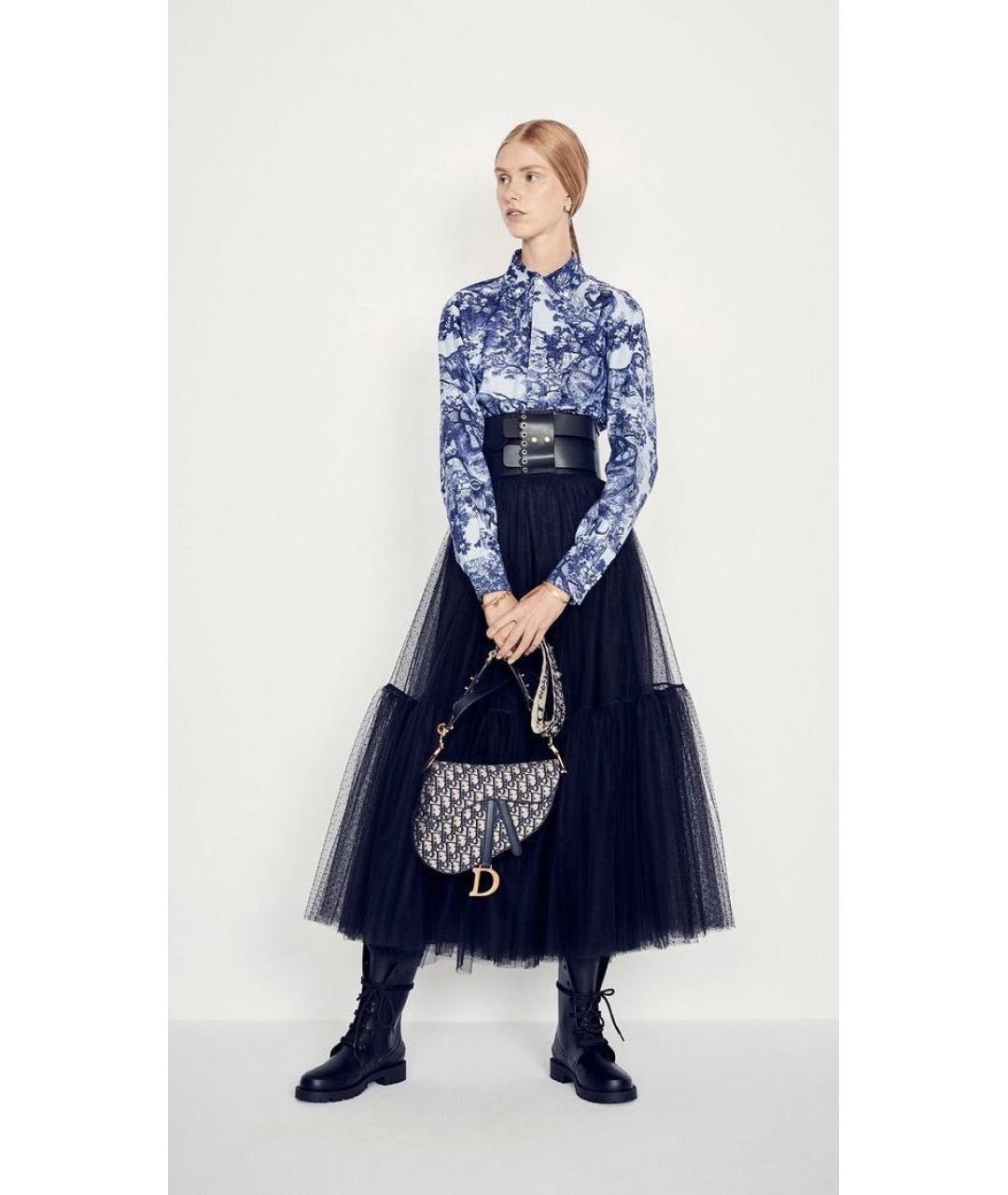 CHRISTIAN DIOR Черная полиамидовая юбка макси, фото 8