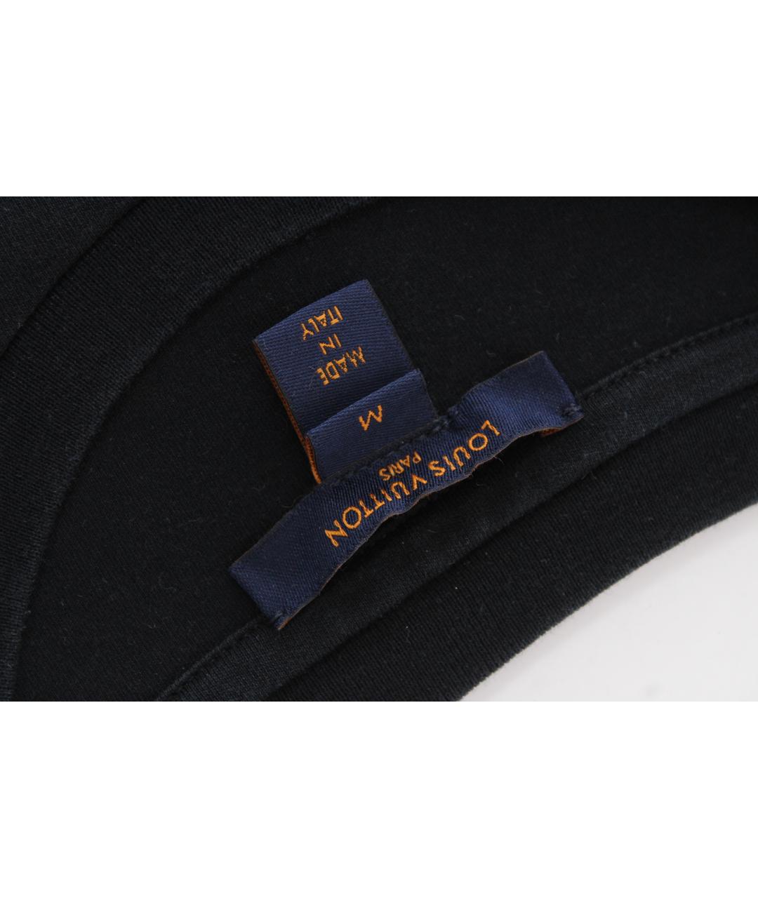 LOUIS VUITTON Черная хлопковая футболка, фото 7