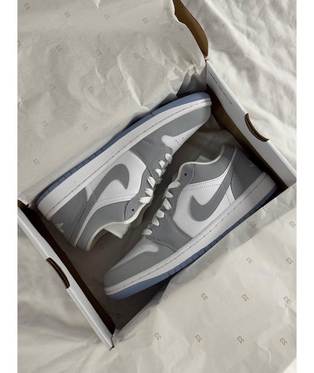 NIKE Серые кожаные кеды, фото 6
