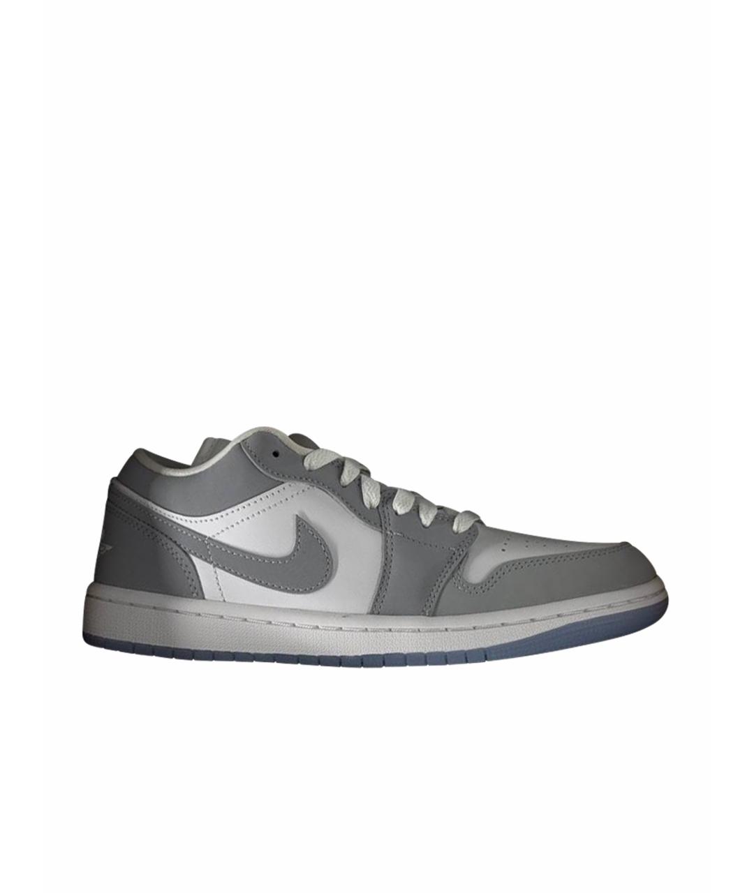 NIKE Серые кожаные кеды, фото 1