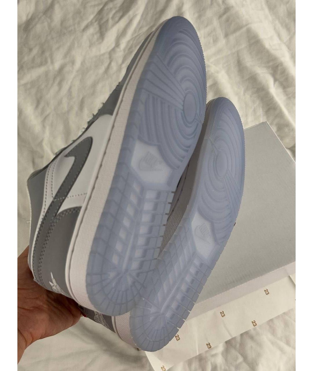 NIKE Серые кожаные кеды, фото 4