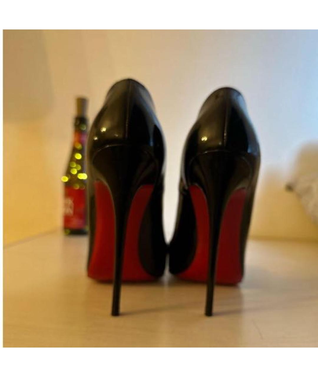 CHRISTIAN LOUBOUTIN Черные туфли из лакированной кожи, фото 5