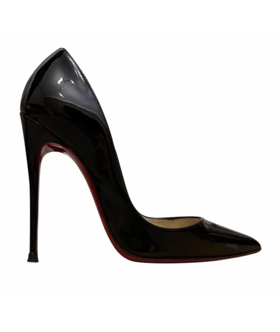 CHRISTIAN LOUBOUTIN Черные туфли из лакированной кожи, фото 1