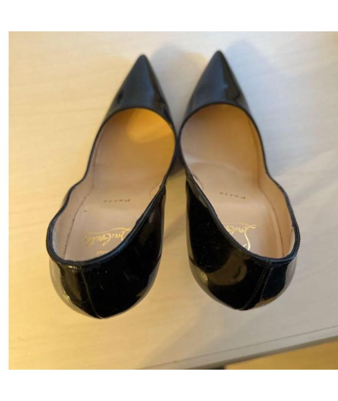 CHRISTIAN LOUBOUTIN Черные туфли из лакированной кожи, фото 4