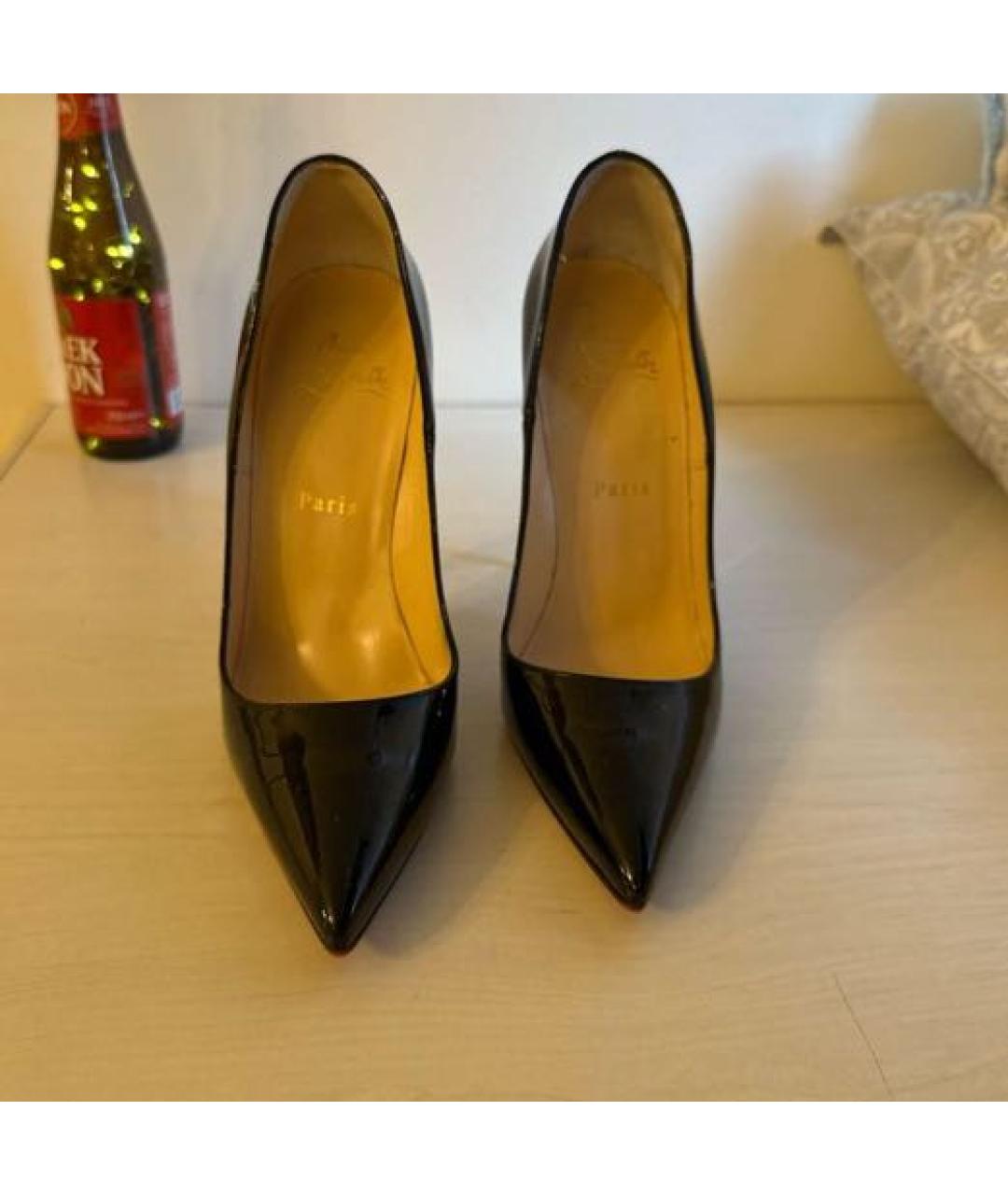 CHRISTIAN LOUBOUTIN Черные туфли из лакированной кожи, фото 3