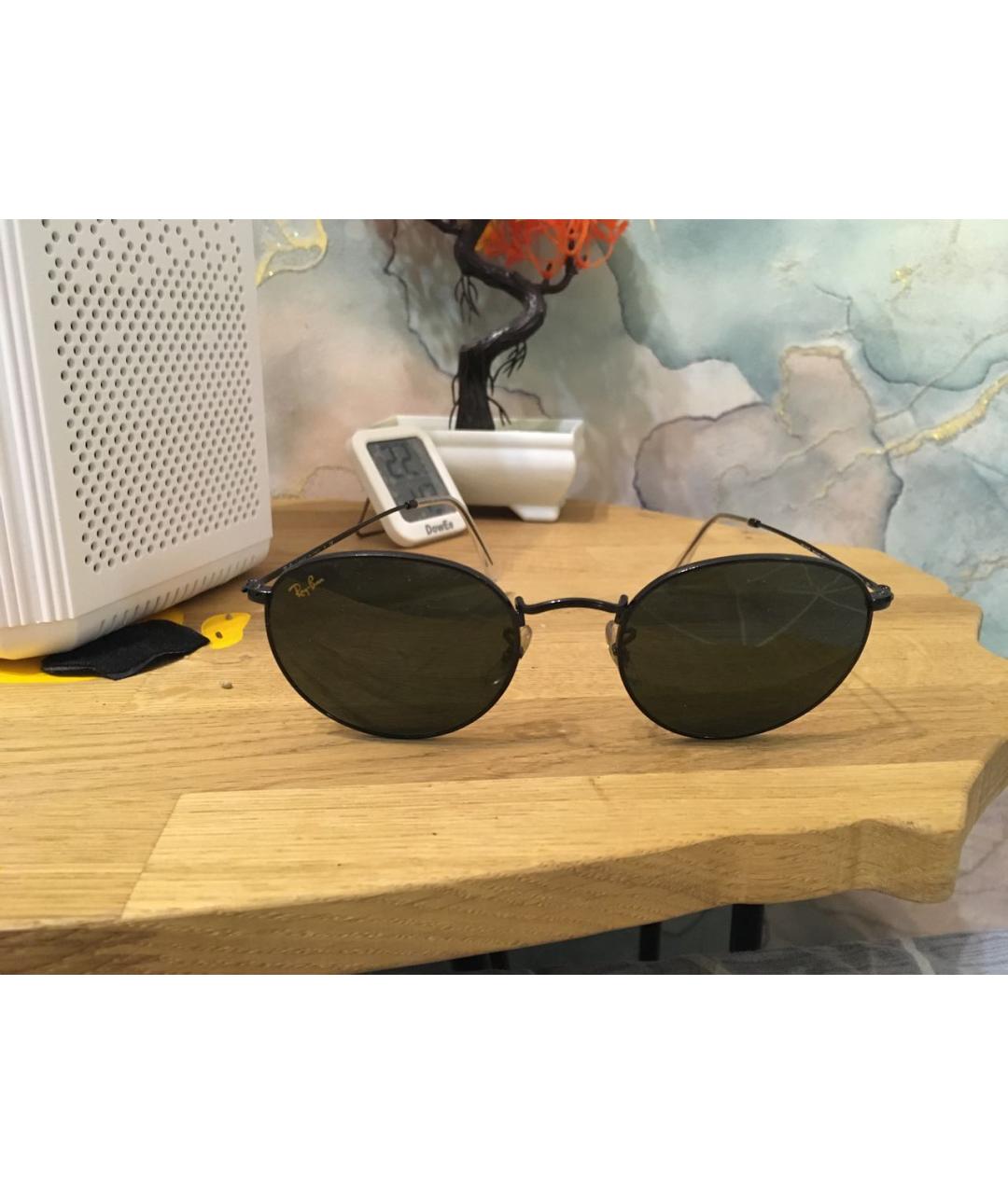 RAY BAN Черные металлические солнцезащитные очки, фото 5