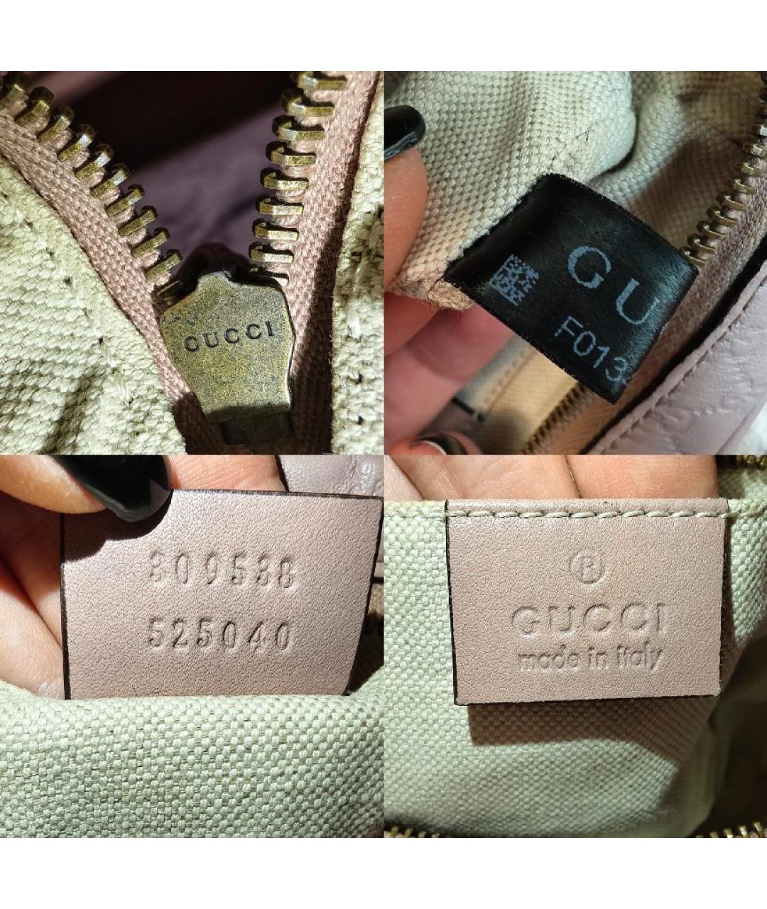 GUCCI Розовая кожаная сумка через плечо, фото 5