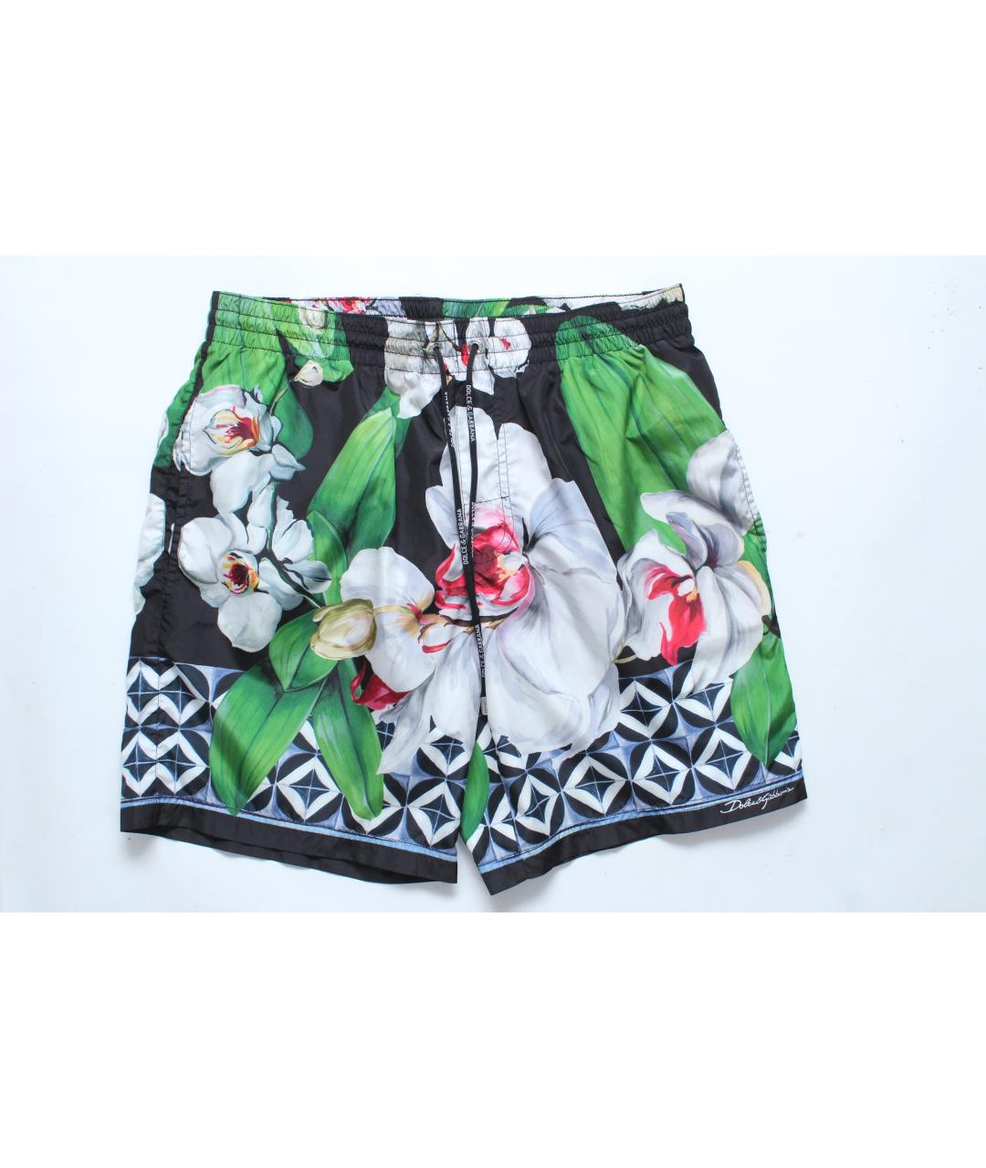 DOLCE&GABBANA Мульти полиэстеровые шорты, фото 5