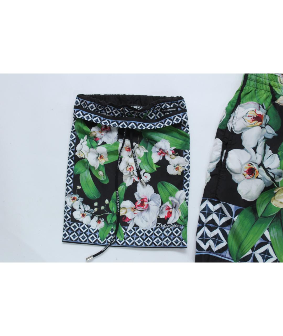 DOLCE&GABBANA Мульти полиэстеровые шорты, фото 4