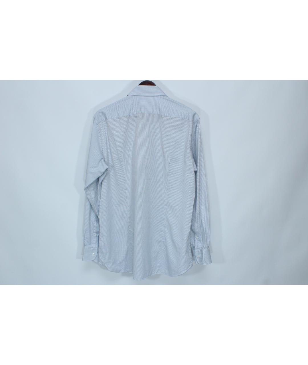 BRIONI Голубая хлопковая классическая рубашка, фото 3
