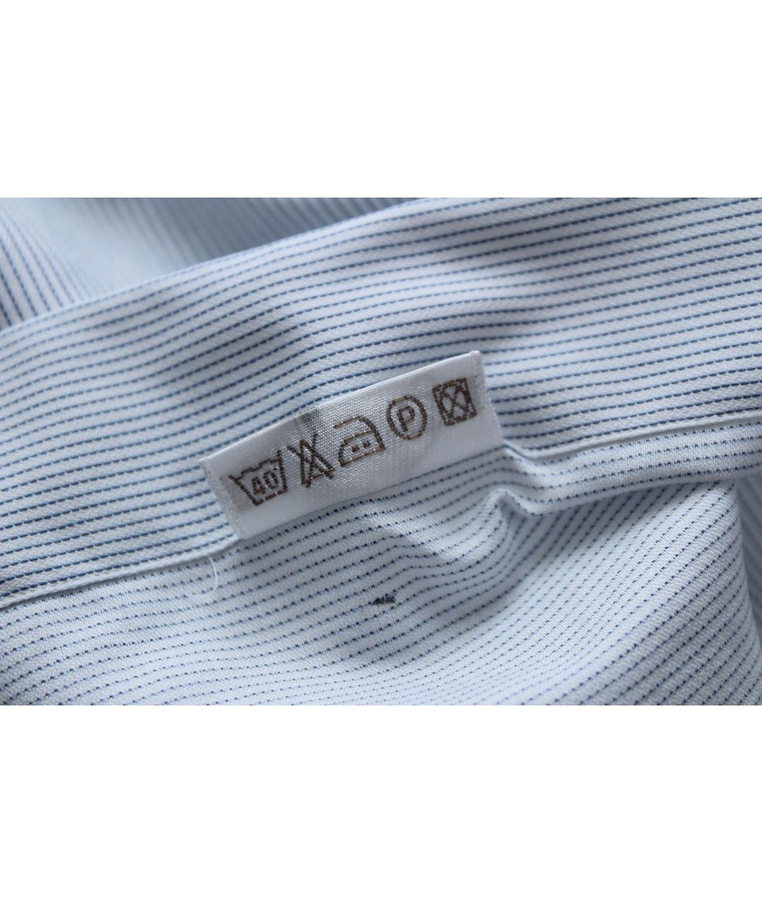 BRIONI Голубая хлопковая классическая рубашка, фото 7