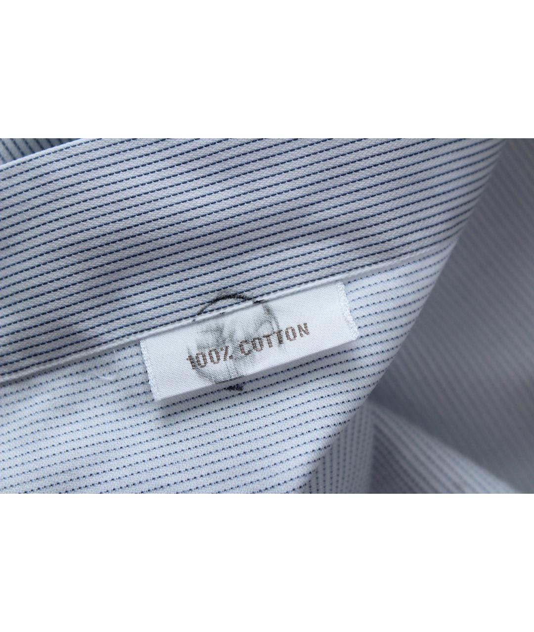 BRIONI Голубая хлопковая классическая рубашка, фото 6