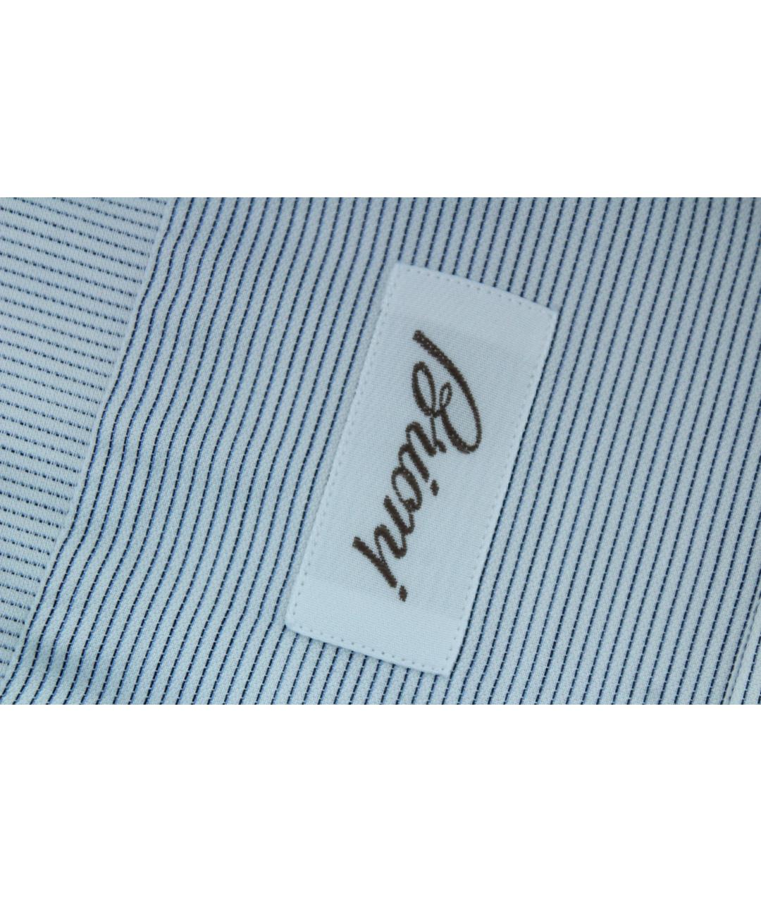 BRIONI Голубая хлопковая классическая рубашка, фото 5