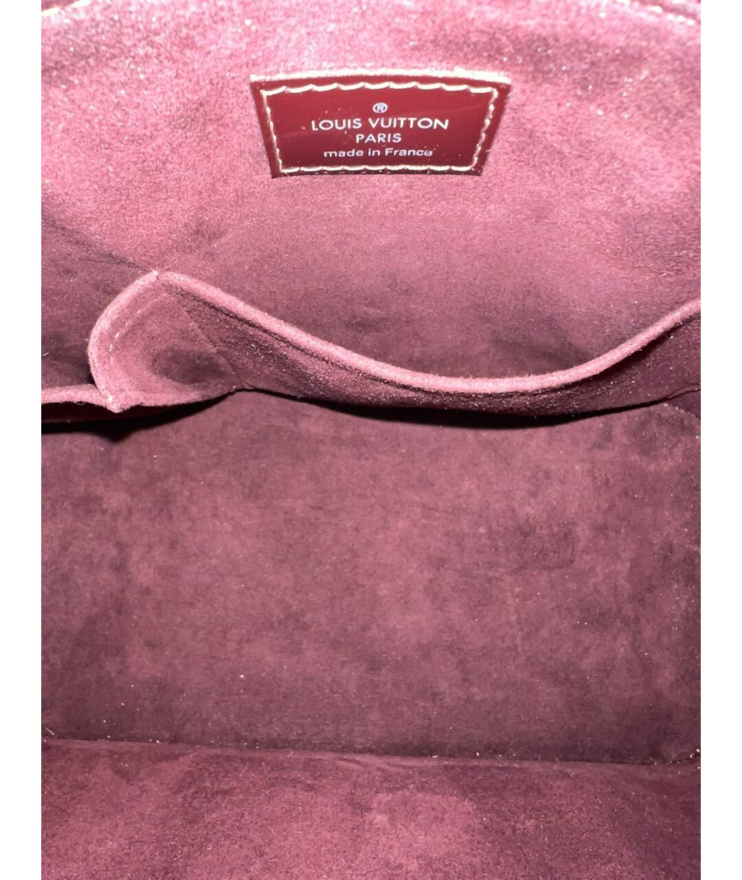LOUIS VUITTON PRE-OWNED Бордовая сумка тоут из лакированной кожи, фото 8