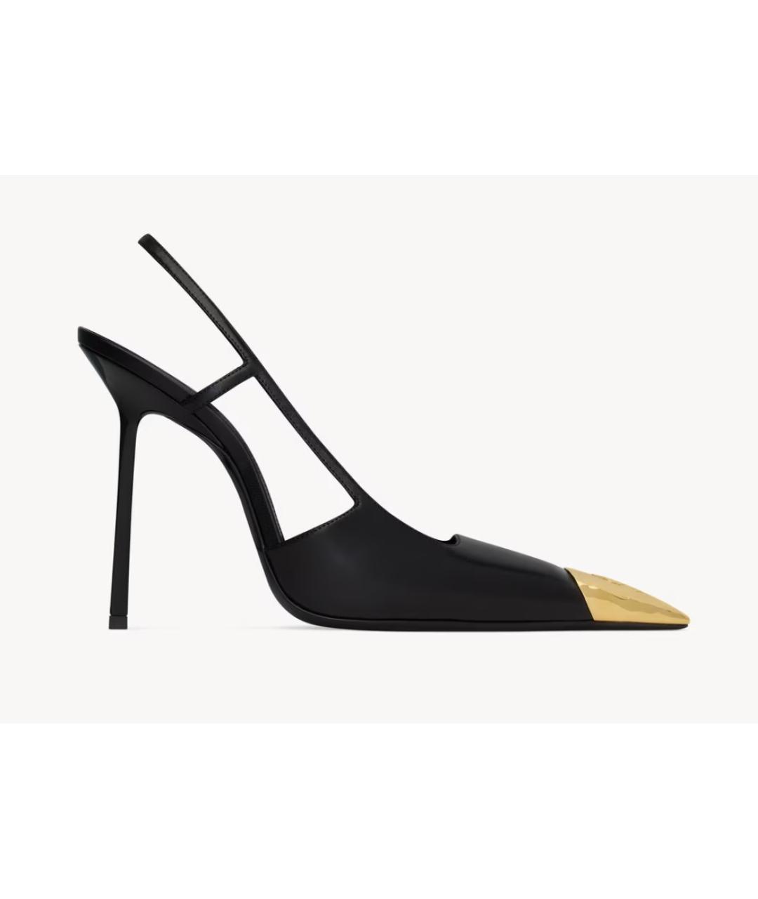 SAINT LAURENT Черные кожаные туфли, фото 10