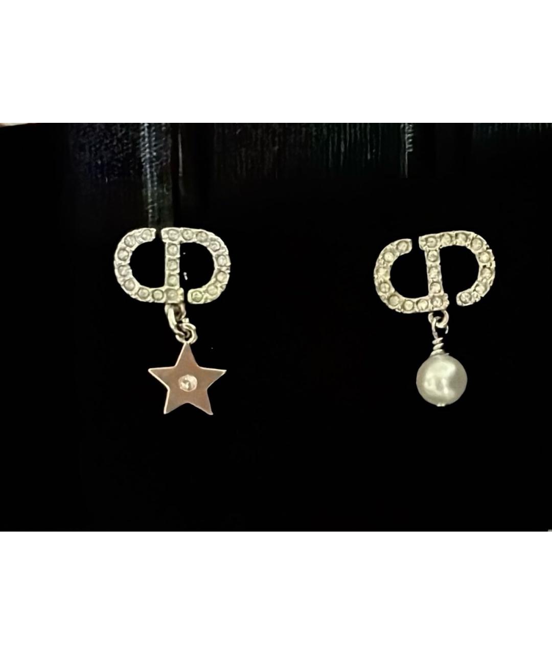 CHRISTIAN DIOR Серебряные металлические серьги, фото 3