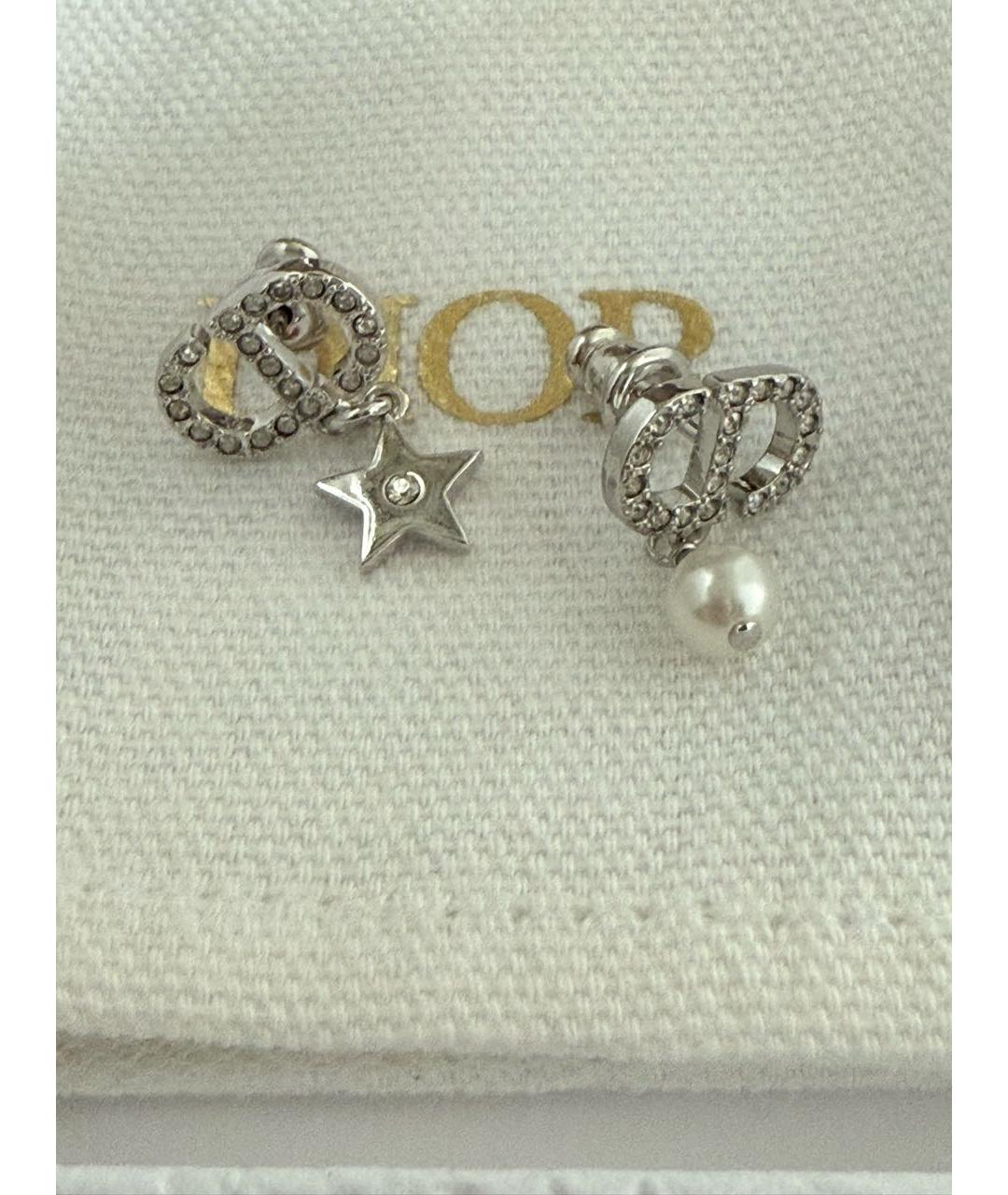 CHRISTIAN DIOR Серебряные металлические серьги, фото 4
