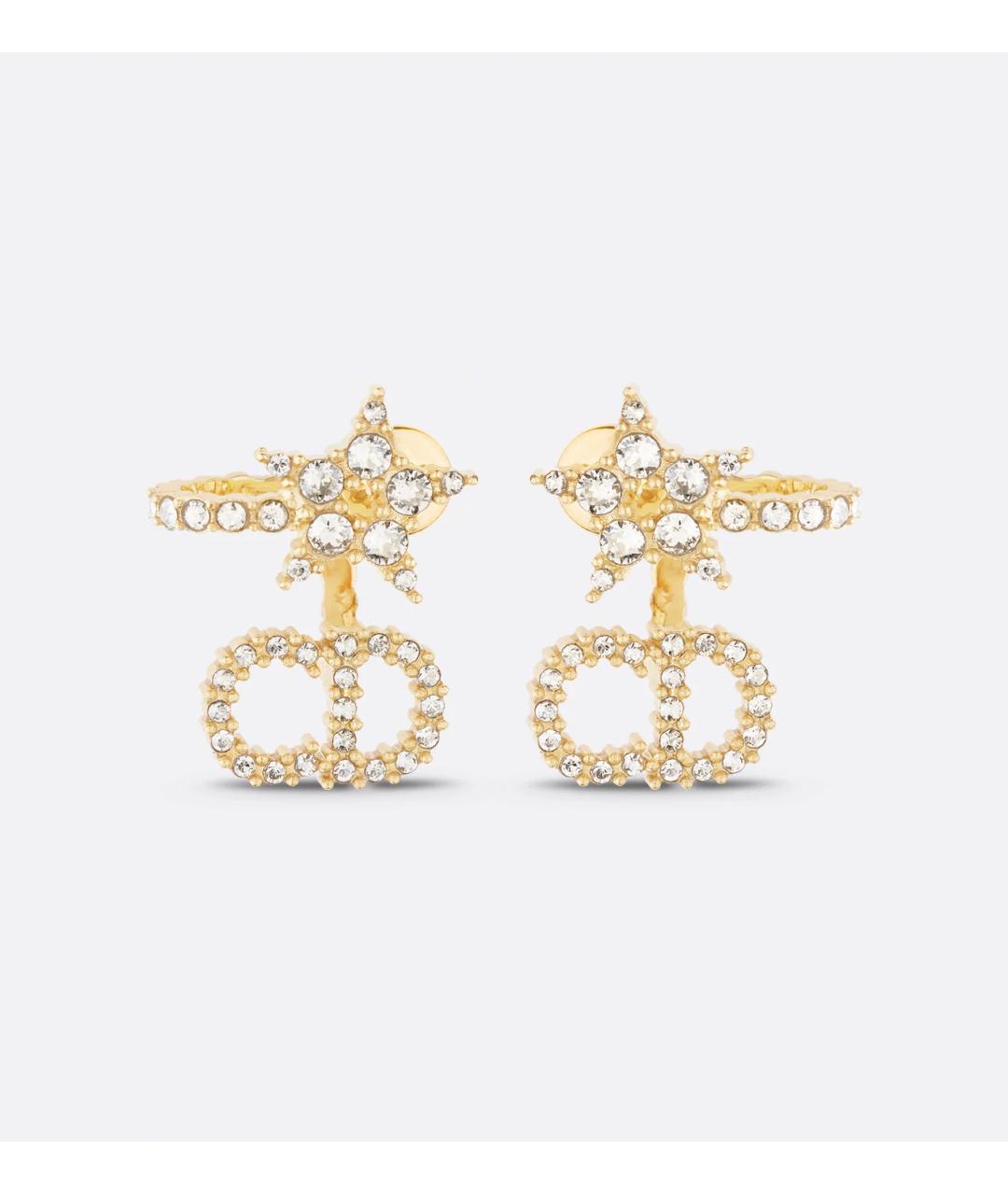 CHRISTIAN DIOR Золотые металлические серьги, фото 7