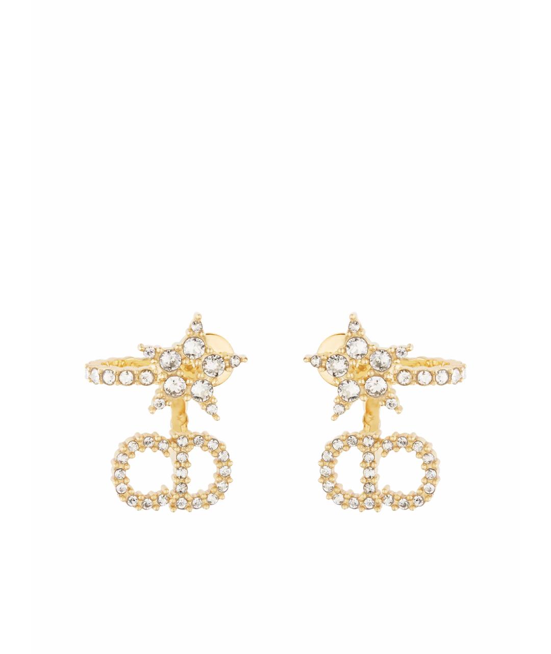 CHRISTIAN DIOR Золотые металлические серьги, фото 1