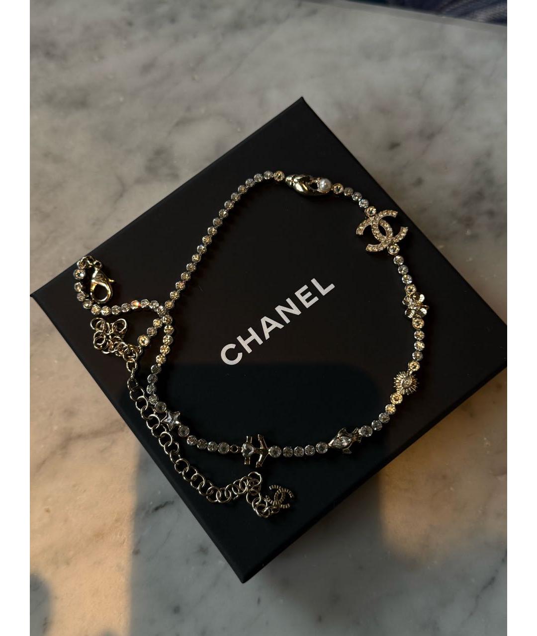 CHANEL Серебрянный металлический чокер, фото 3