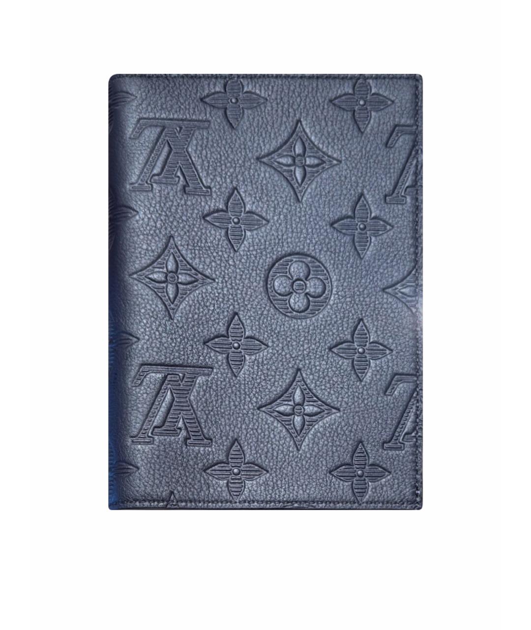 LOUIS VUITTON Черная кожаная визитница, фото 1