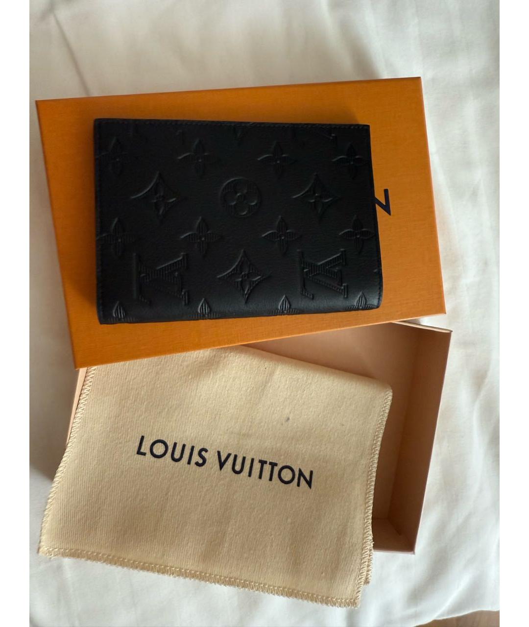 LOUIS VUITTON Черная кожаная визитница, фото 7