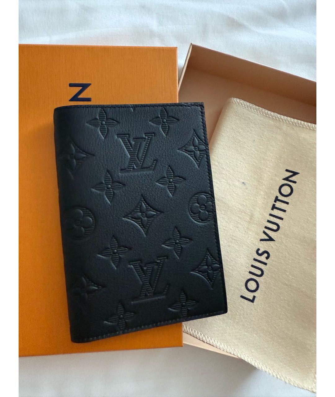 LOUIS VUITTON Черная кожаная визитница, фото 2